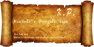 Kuchár Perpétua névjegykártya